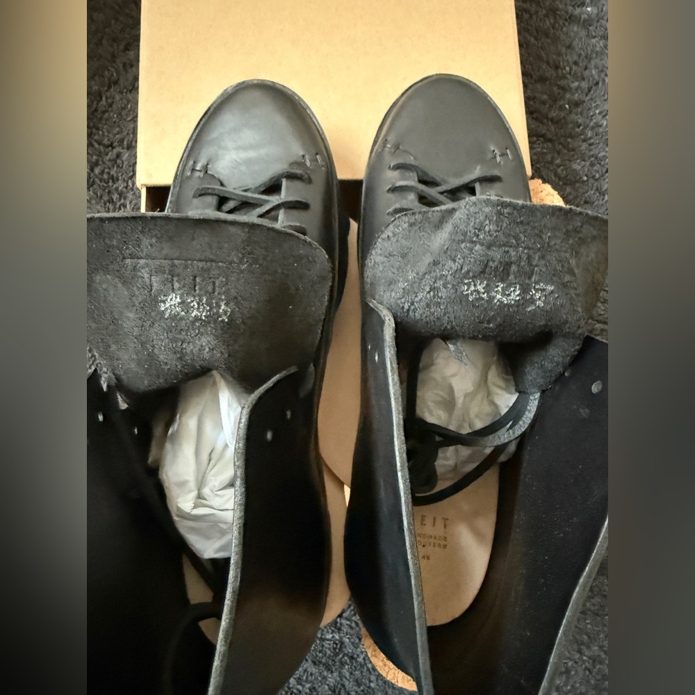 $895 Feit Mens Hand Sewn High Rubber Sneaker Black  Size 12 US 45 EU - Picture 7 of 12